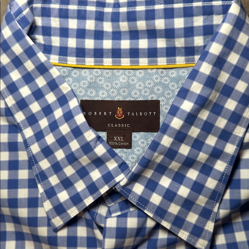 Robert Talbott Classic Gingham Checkered Cotton L… - image 6